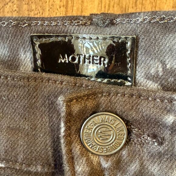 MOTHER The Super Swooner Winding Path Shibori Tie-Dye High-Rise Denim Jean Sz 26 - Picture 7 of 11